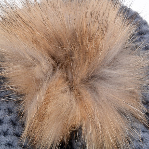 New Fashion Women's Stylish Knit Faux Fur Warm Cap Hat