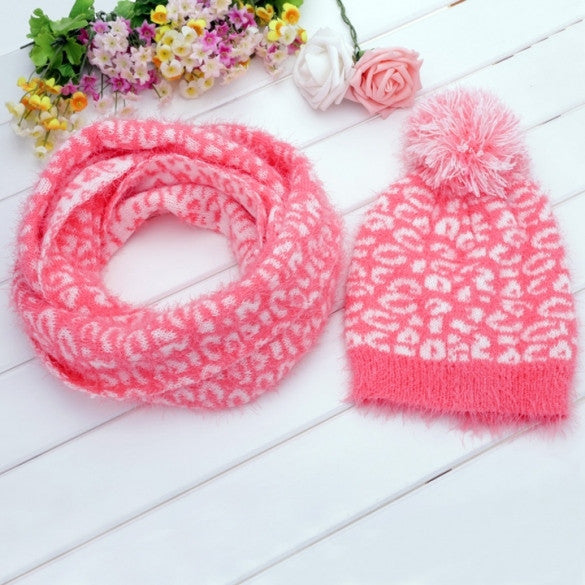 Women's Pattern Knit Winter Warm Ski Skating Cap Hat + Scarf Set - Oh Yours Fashion - 4