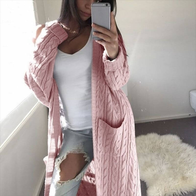 Cable Knitted Warm Sweater Cardigan