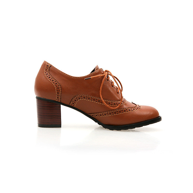 British Style Carved Classy Lace up Oxford Shoes - MeetYoursFashion - 8