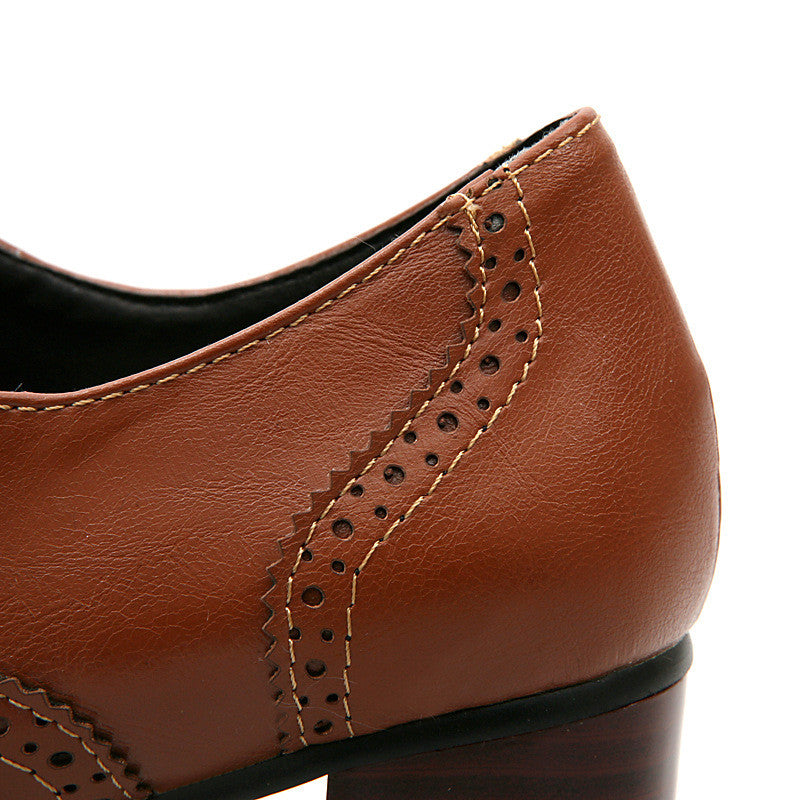 British Style Carved Classy Lace up Oxford Shoes - MeetYoursFashion - 13