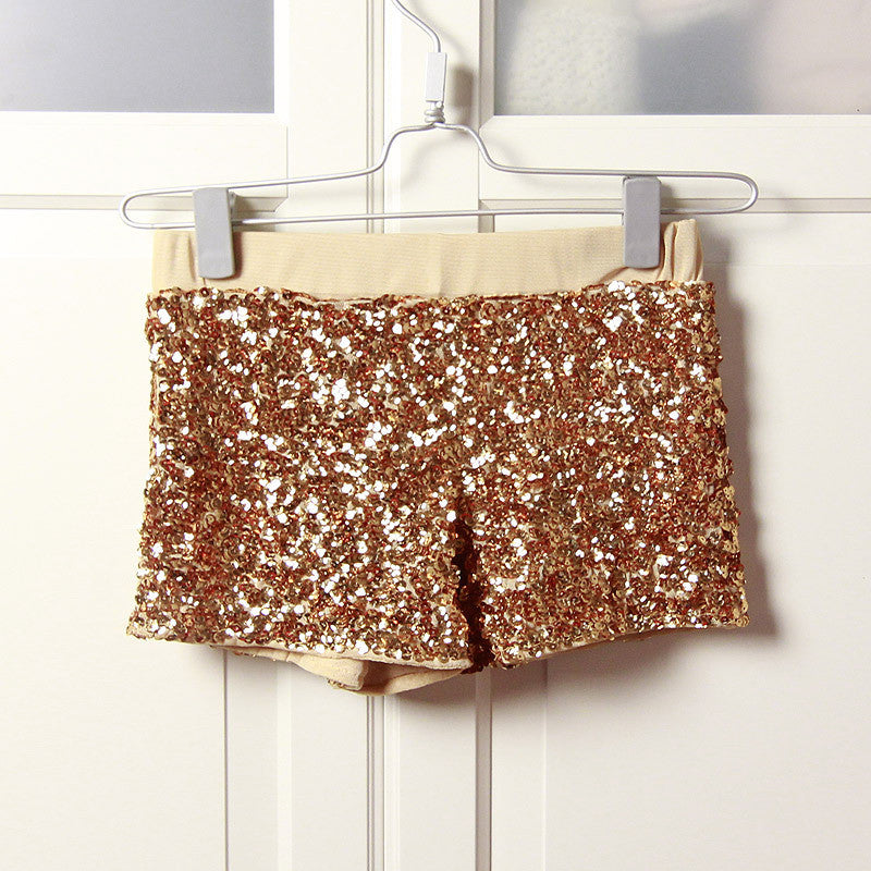 Shining Sequins Low Waist Bodycon Shorts