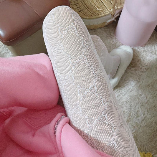 Lace Mesh Stockings Bottomed Stockings Double G Sexy Pantyhose Female JK Silk Stockings