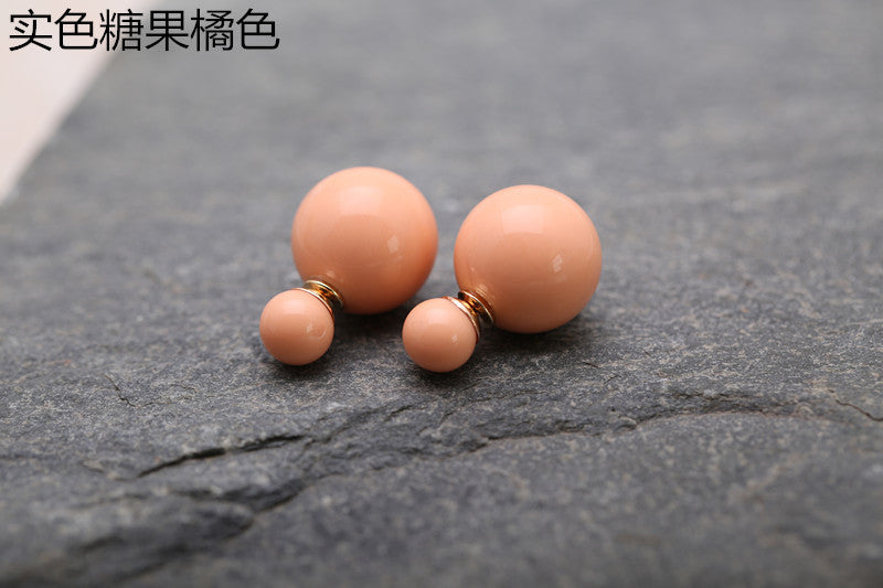 Candy Color Big Little Pearl Earring