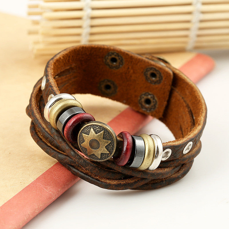 Korea Style Beads Multilayer Woven Bracelet