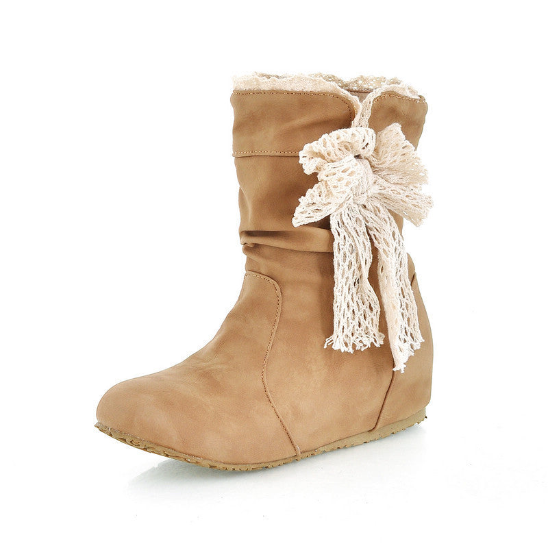 Soft Round Head Inceased Short Boots