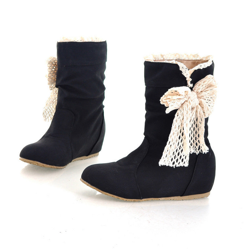 Soft Round Head Inceased Short Boots