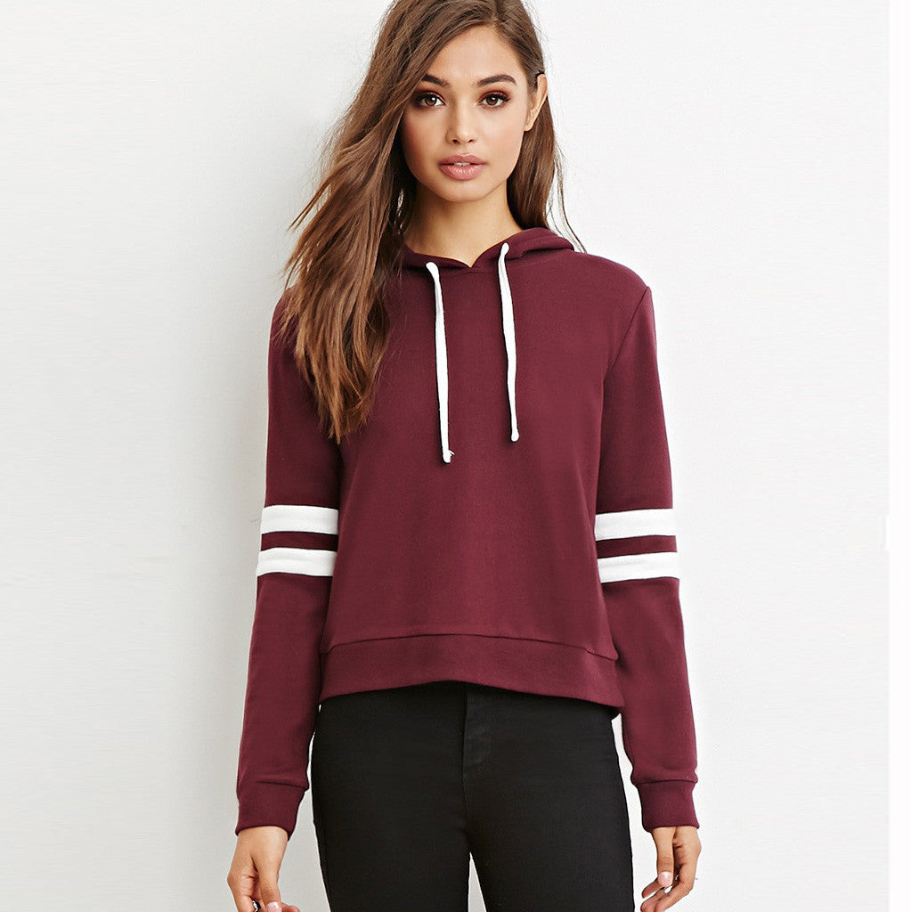 Scoop Hooded Pullover Solid Color Loose Hoodie - Meet Yours Fashion - 2