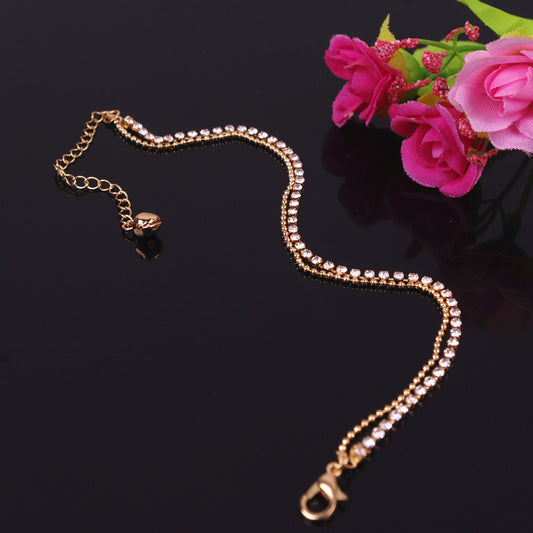 Crystal Double Layers Anklet