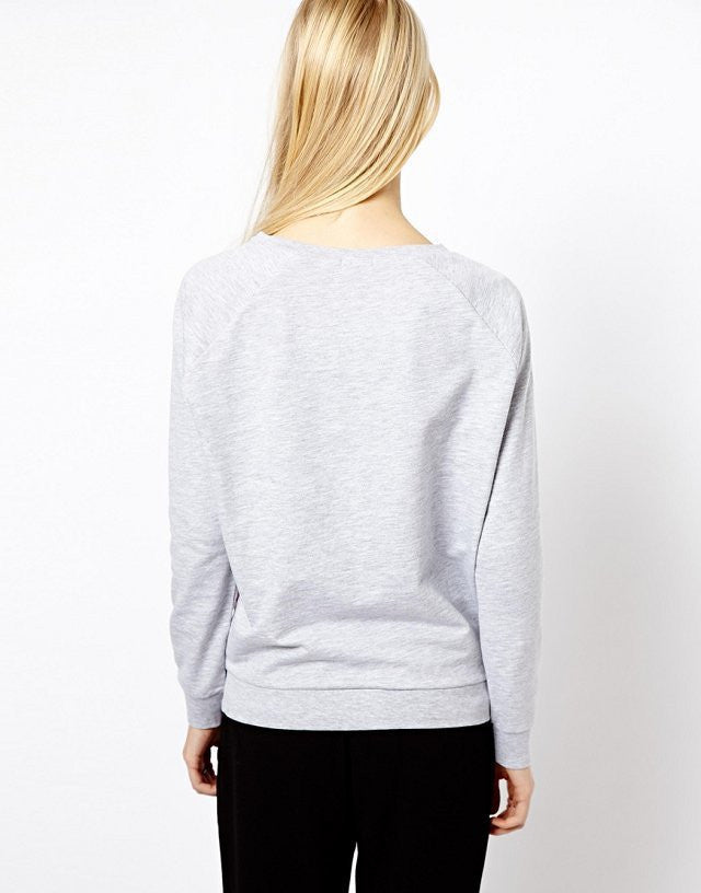 Flower Print Scooo Long Sleeve Splicing Sweatshirt - Meet Yours Fashion - 4