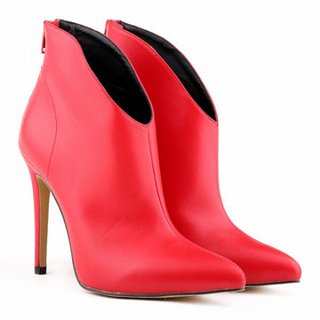 Inferior Smooth Pointed Short Ankle Boots