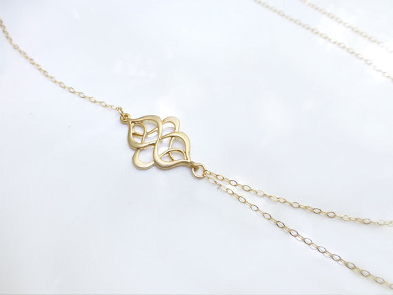 Hollow out Flower Multilayer Necklace