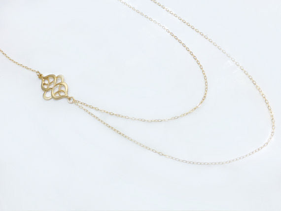 Hollow out Flower Multilayer Necklace