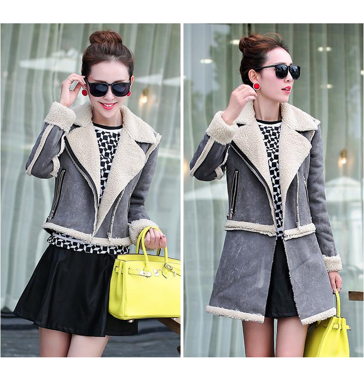 Lamb Wool Jacket with Removable Hem - Meet Yours Fashion - 1
