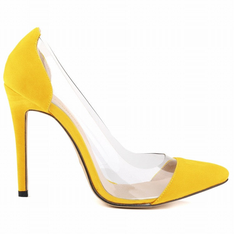 Pointed Classic Patchwork Transparent Shallow Shoes