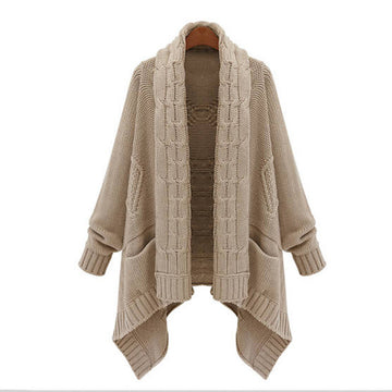 Cardigan Loose Upset Asymmetric Pure Color Sweater - Meet Yours Fashion - 2