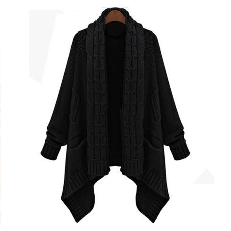 Cardigan Loose Upset Asymmetric Pure Color Sweater - Meet Yours Fashion - 3