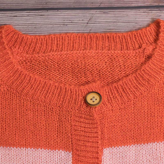 Colorblock Petite Knit Cardigan Sweater