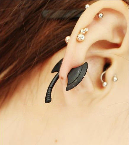 Exaggerated 3D Axe Punk Style Single Earrings