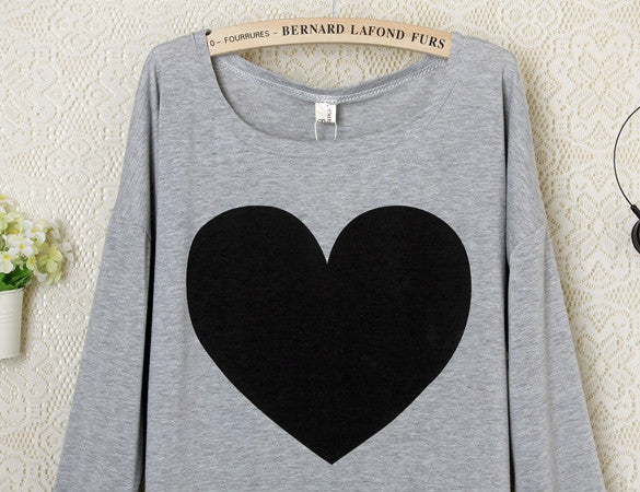 2016 Heart Pattern Long Sleeve T-Shirt - Meet Yours Fashion - 7