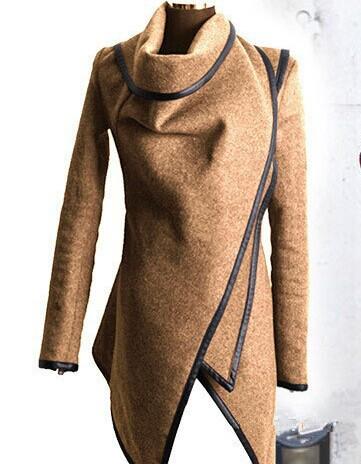 Long Irregular Thickening Woolen Overcoat - Meet Yours Fashion - 3