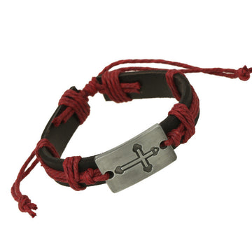 Fashion Hemp Rope Woven Leather Bracelet