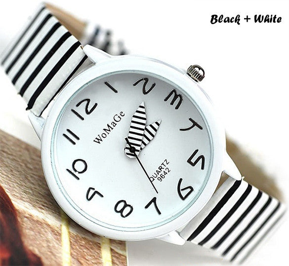 Zebra Strap Wrist Watch For Women Sports Wristwatch Quartz Watch