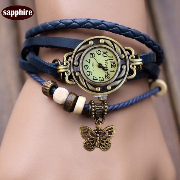 Butterfly Wrap Leather Bracelet Wrist Watch - MeetYoursFashion - 10