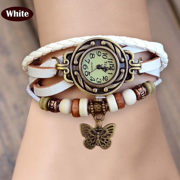 Butterfly Wrap Leather Bracelet Wrist Watch - MeetYoursFashion - 9
