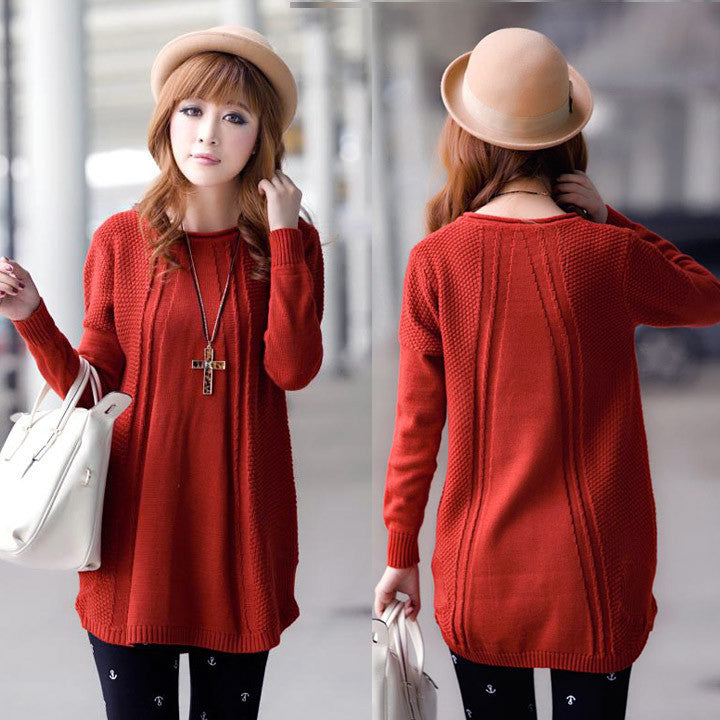 Women's Loose Knit Pullover Sweater - MeetYoursFashion - 3