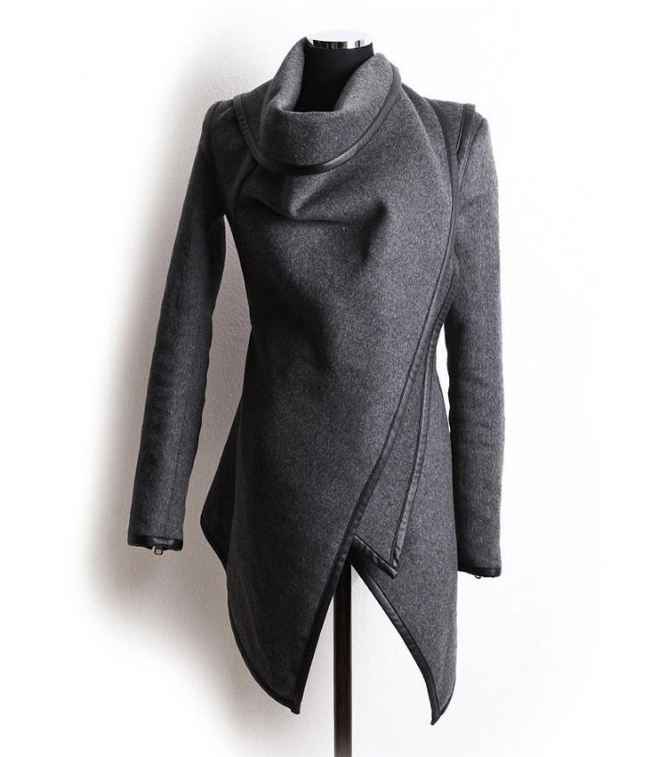 Long Irregular Thickening Woolen Overcoat - Meet Yours Fashion - 4