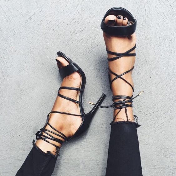 Solid Sexy Cross Strap Simple High Heel Sandals