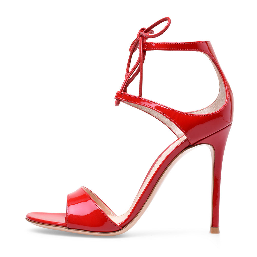 Red character with Super High Heels Sandals dinner shoes