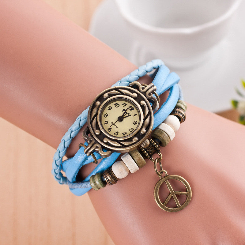 Peace Mark Multilayer Bracelet Watch