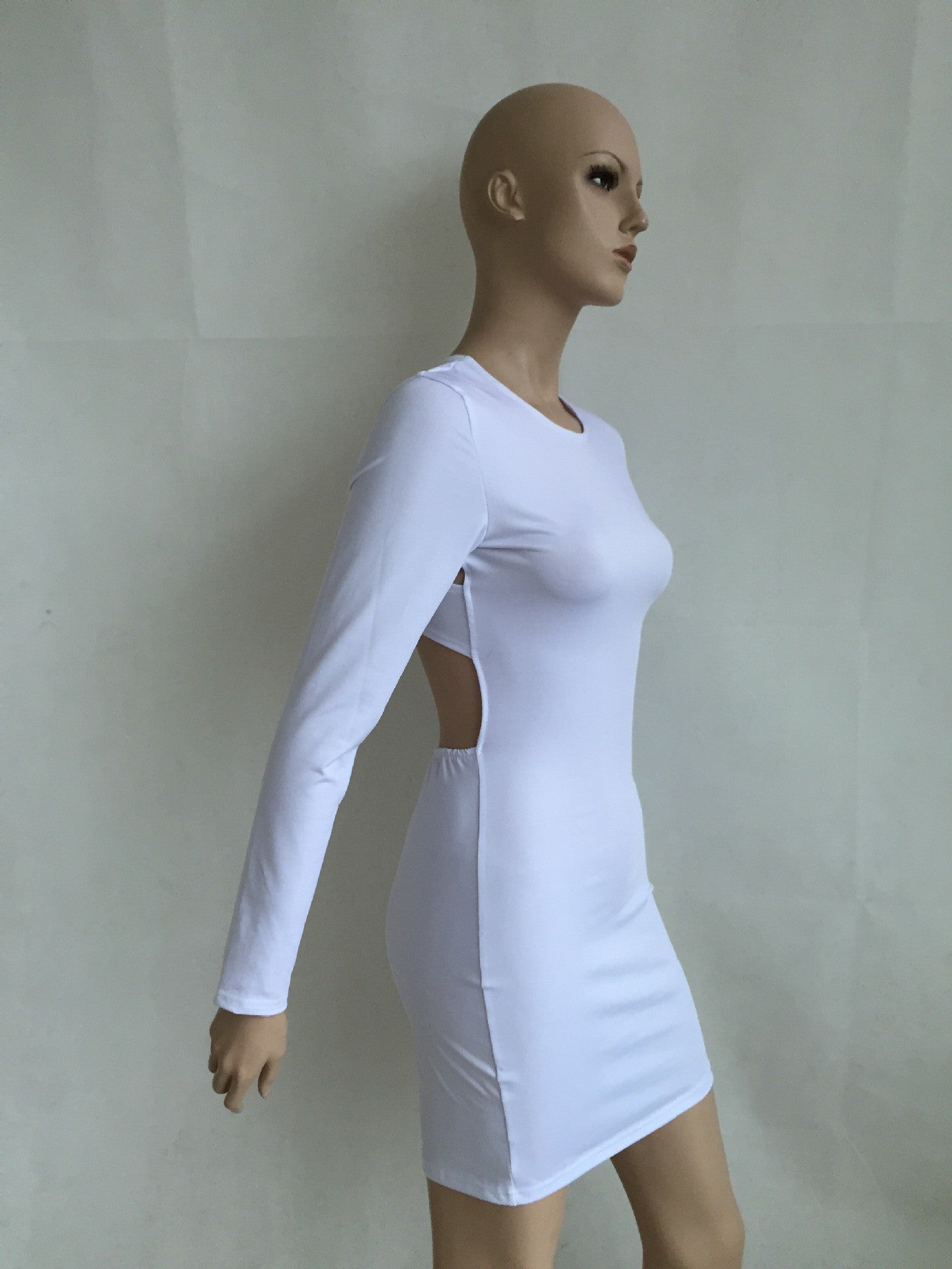 Open Cross Bandage Back Bodycon Mini Dress - MeetYoursFashion - 4