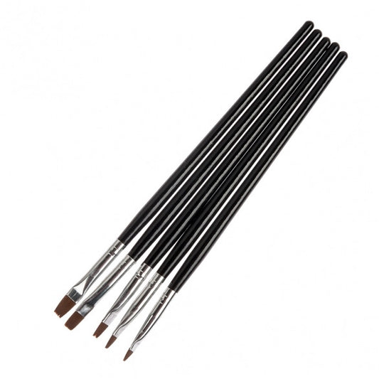 Fashion 5x Nail Art Painting Pattern Board Brush Dotting Detailing Pen Draw Tool Black