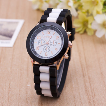Double Color Silicone Fashion Watch