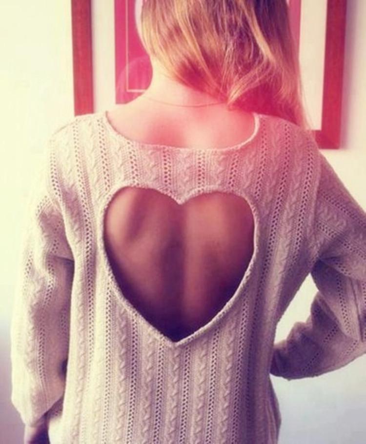 Sweet Heart Hollow Out Knitting Sweater - MeetYoursFashion - 2