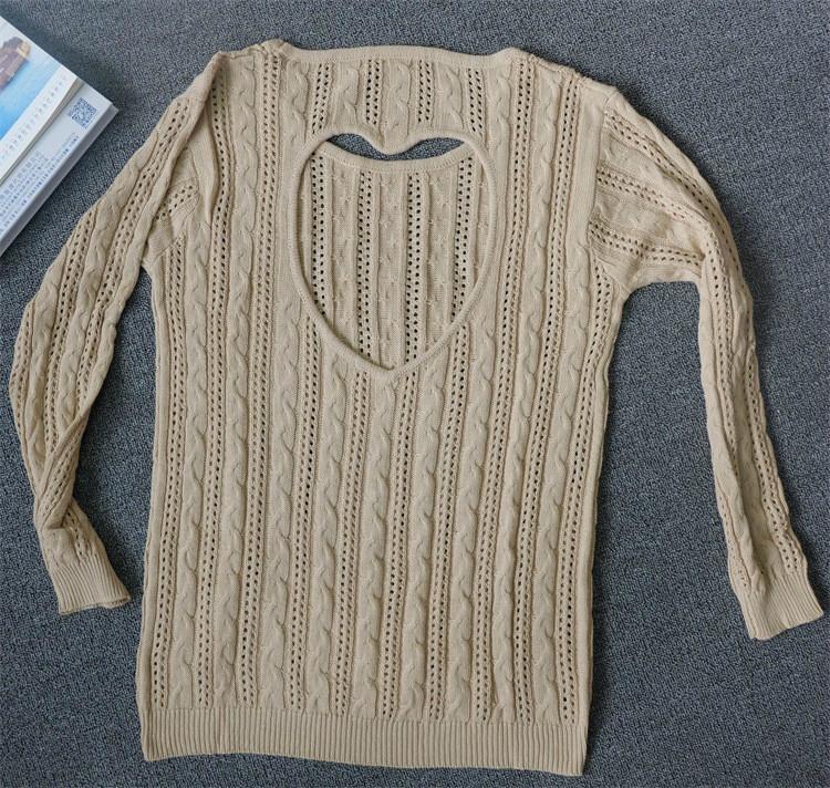 Sweet Heart Hollow Out Knitting Sweater - MeetYoursFashion - 3