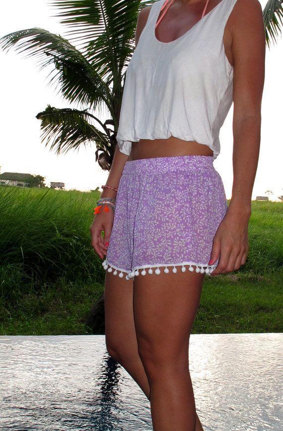 Flower Print Balls Elastic Beach Hot Shorts - Meet Yours Fashion - 7