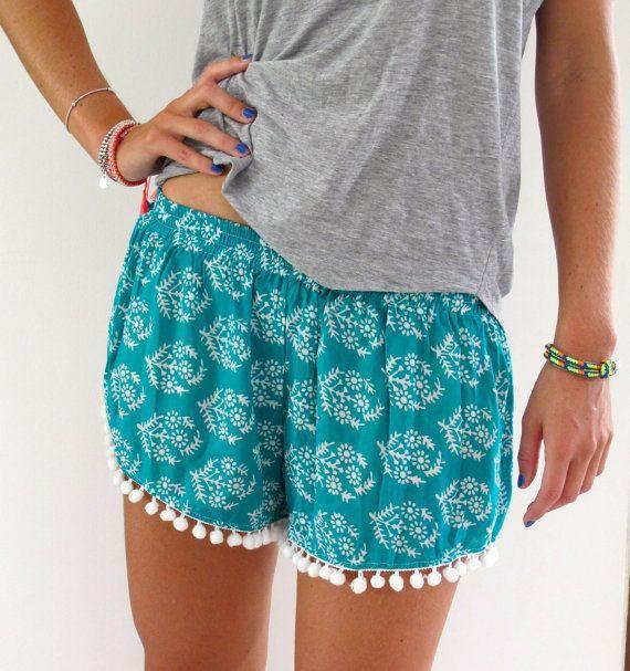 Flower Print Balls Elastic Beach Hot Shorts - Meet Yours Fashion - 1