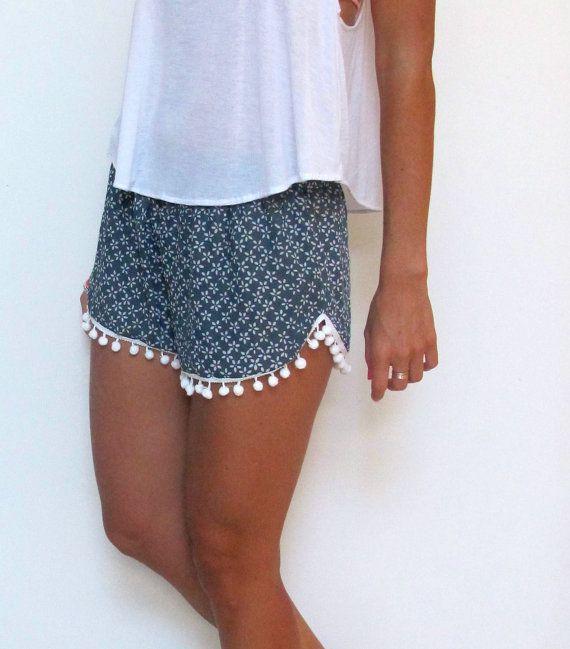 Flower Print Balls Elastic Beach Hot Shorts - Meet Yours Fashion - 5