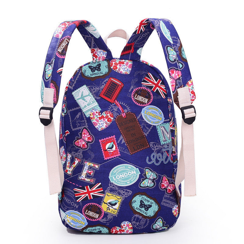 Best Seller Print Backpack Canvas School Travel Bag - Meet Yours Fashion - 5