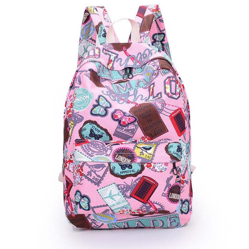 Best Seller Print Backpack Canvas School Travel Bag - Meet Yours Fashion - 4