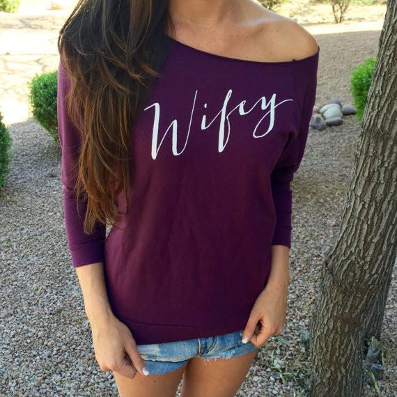 Letter Print Long Sleeves Scoop T-shirt - Meet Yours Fashion - 3