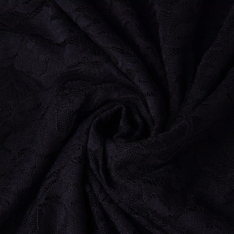 Fashion Black Lace Sleeveless Scoop Knee-Length Dress