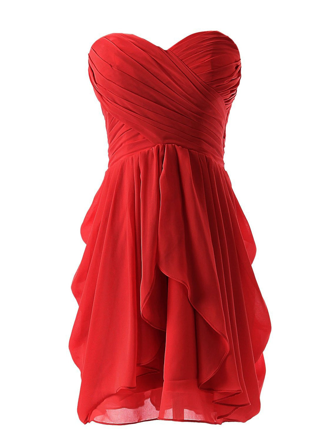 Sterpless Solid Color Irregular Ruffles Homecoming Party Dress - Meet Yours Fashion - 3