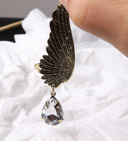 Fashion Angel's Wings Left Single Clip Earrings
