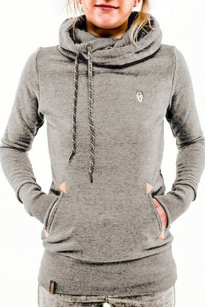 Embroidered Pocket Pure Color Womens Hoodie - Meet Yours Fashion - 4