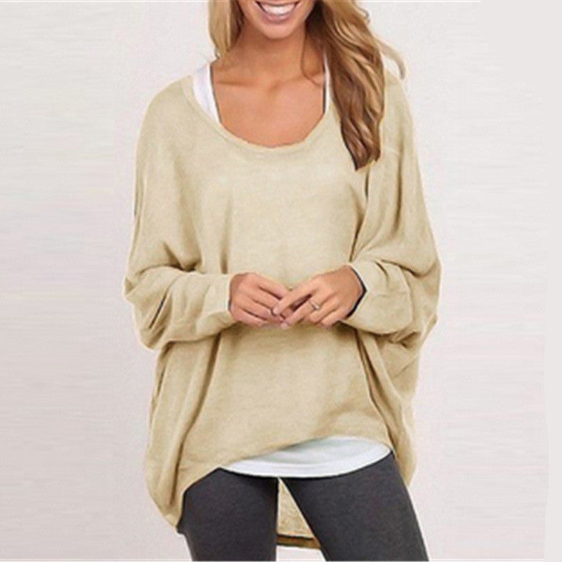 Loose Long Sleeves Irregular Pullover Sweater Top - MeetYoursFashion - 9
